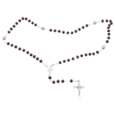 Chapelet bois rond sur chaine pater vierge - Chapelet bois rond sur chaine pater vierge